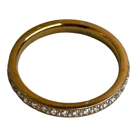 Titanium CZ Eternity Band Ring Size 6 - Picture 4 of 7